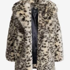 Express Animal Print Teddy Jacket